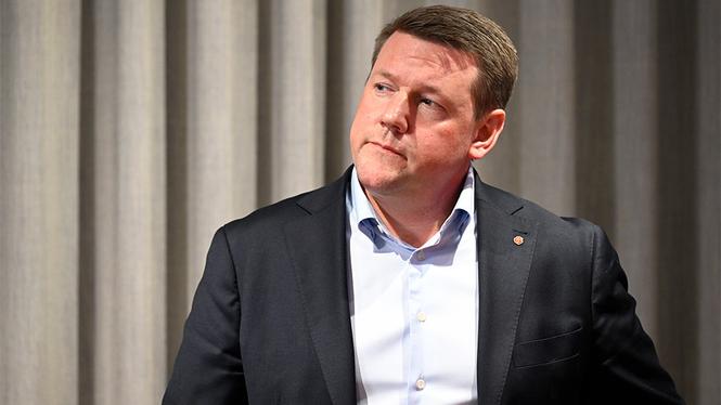 Socialdemokraternas partisekreterare Tobias Baudin.