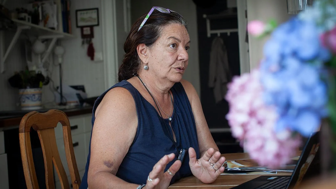 Det var under en Palestina-demonstration i augusti på Södermalm i Stockholm som Adriana blev våldsamt nedbrottad av en manlig polis. Foto: Dagens ETC