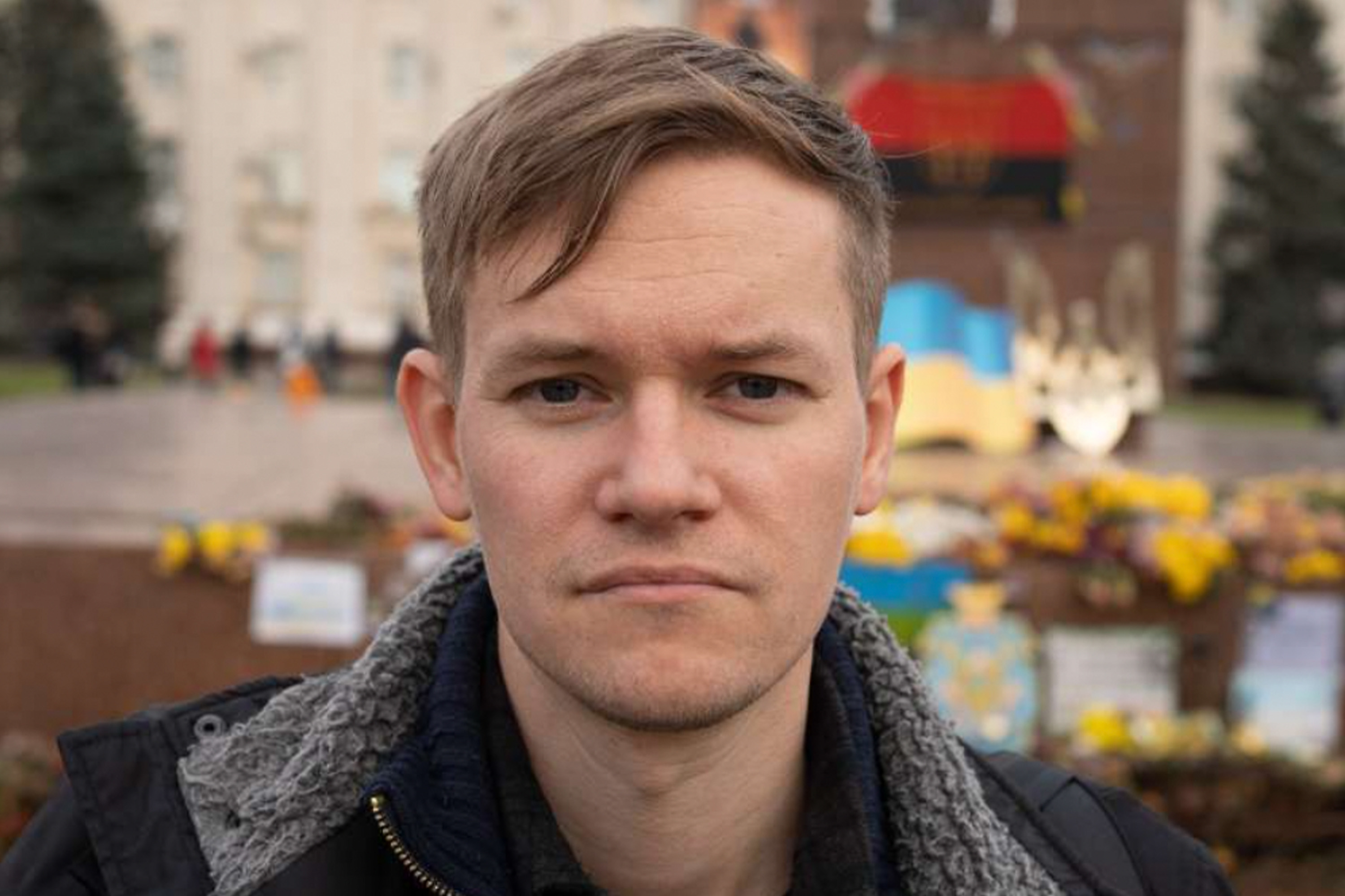Journalisten Joakim Medin på plats i krigets Ukraina.