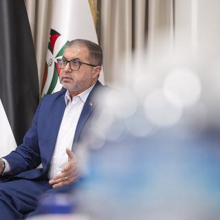 Basem Naim, högt uppsatt inom Hamas politiska gren. Bild tagen i Istanbul i december.