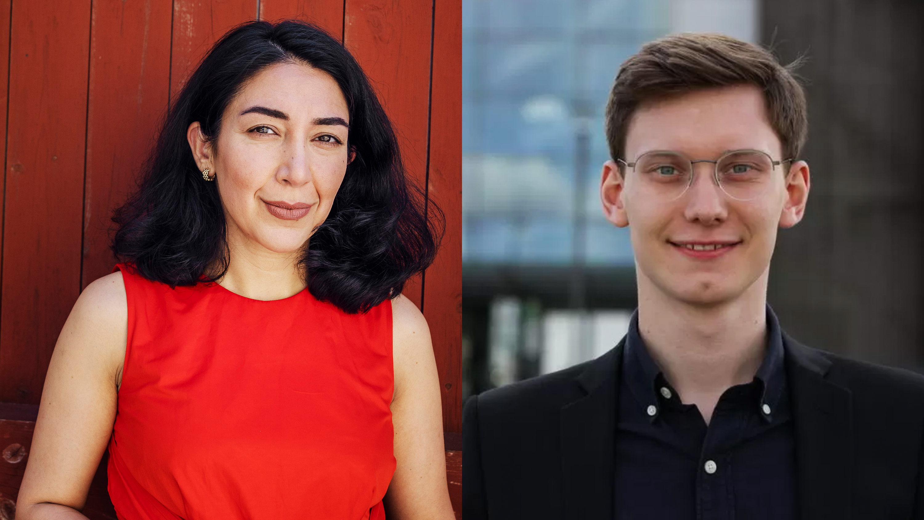 Lawen Redar, riksdagsledamot (S)​ och Anton Lindgren, oppositionsråd i Sollentuna (S) .