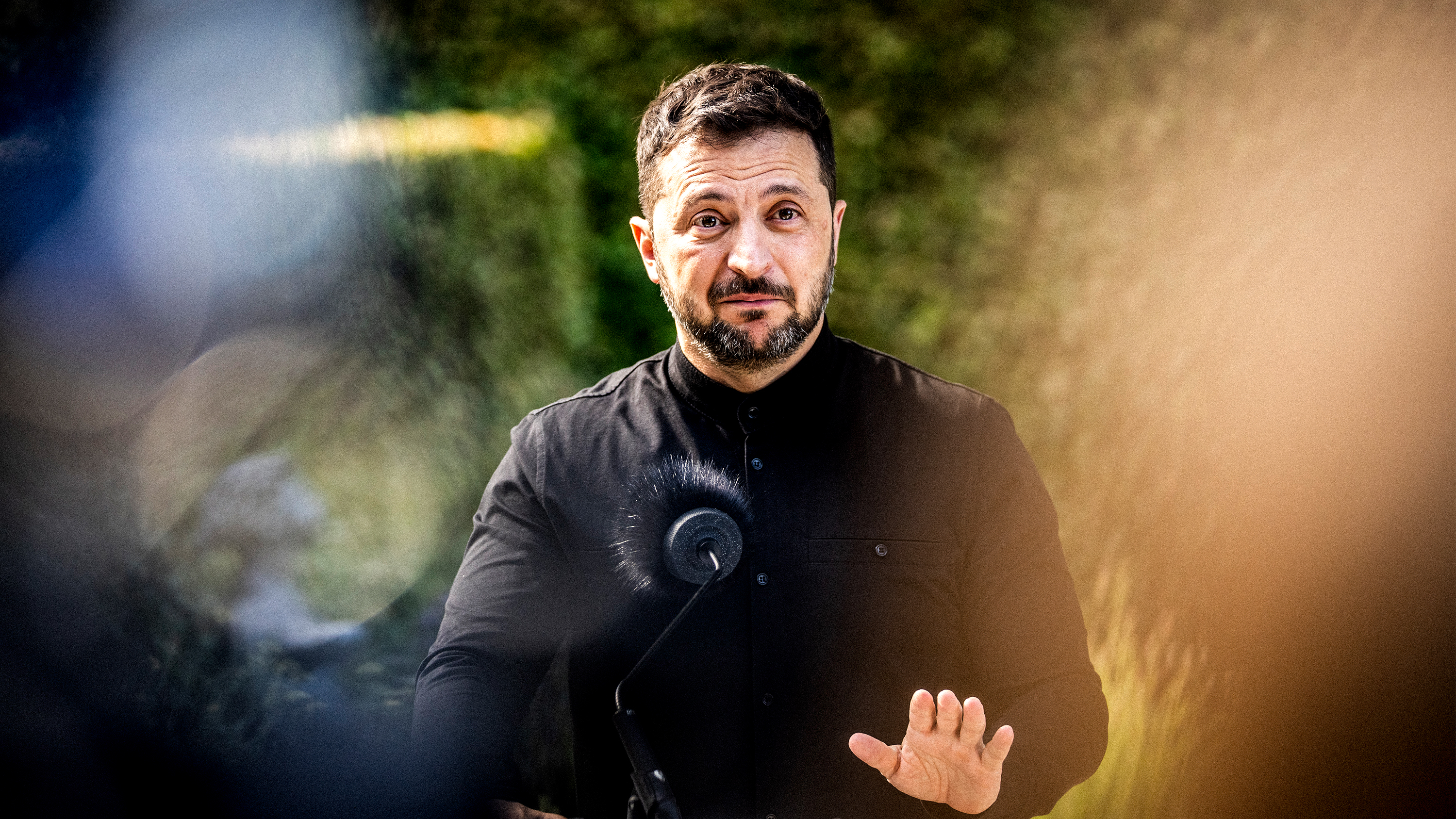 Ukrainas president Volodymyr Zelenskyj i Danmark i början av juli. 