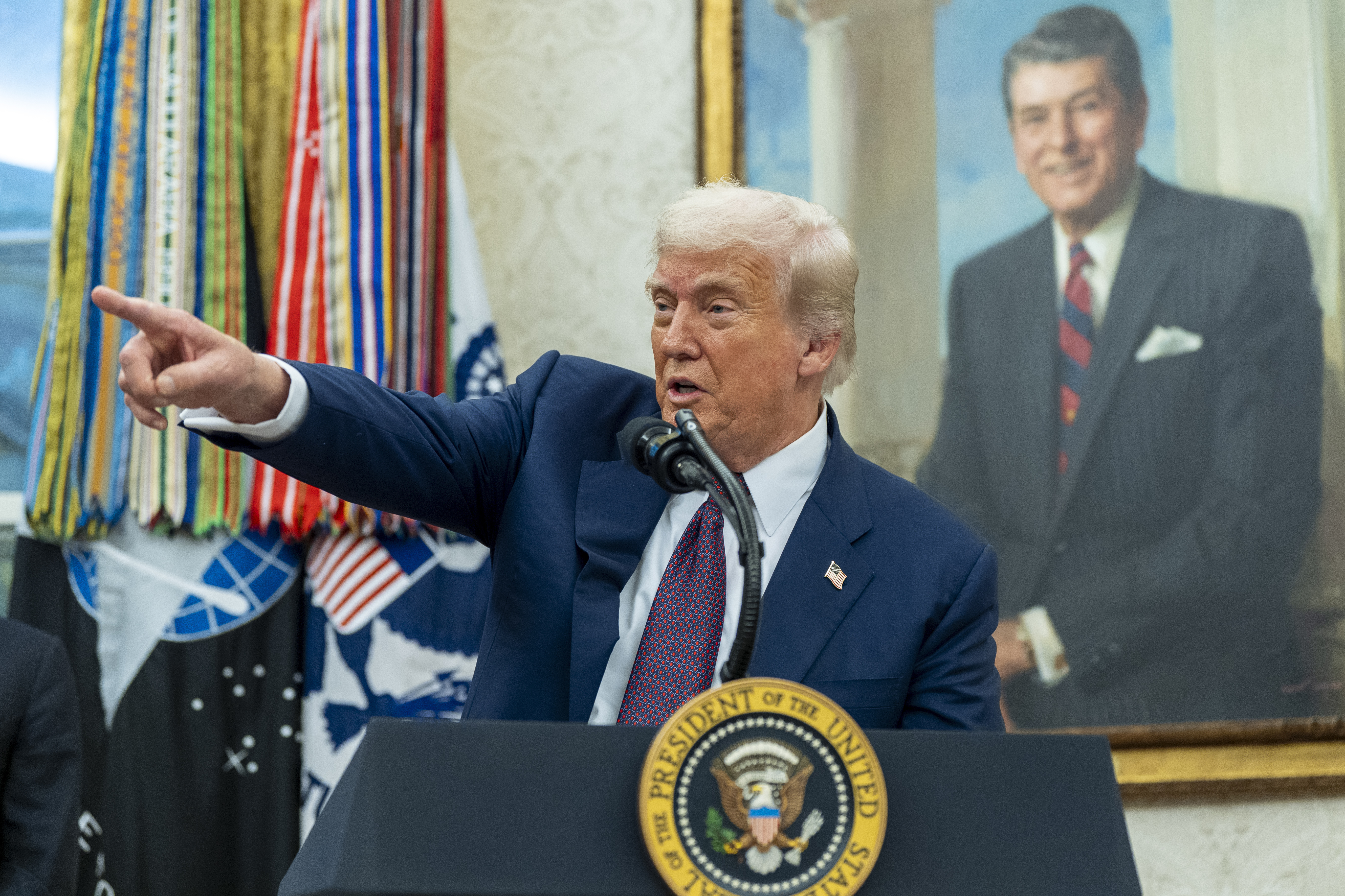 President Donald Trump i Vita huset på onsdagen.