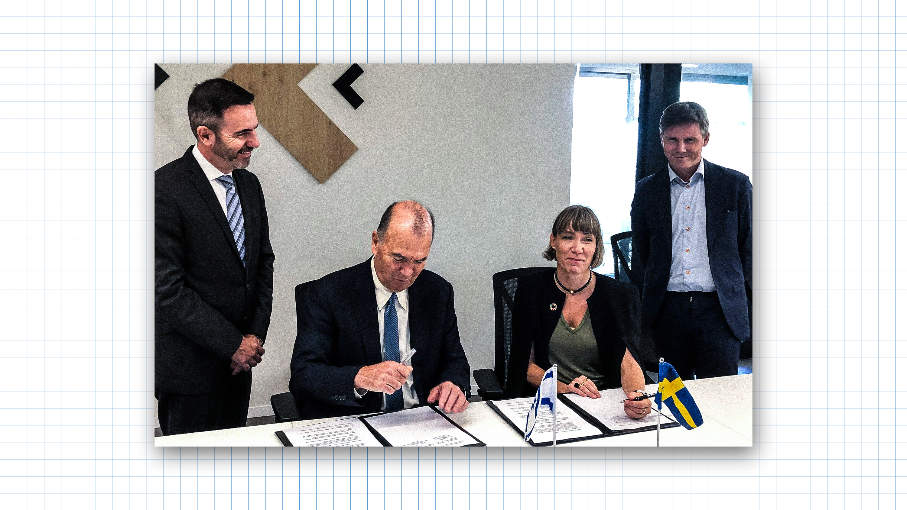 Vinnovas, genom generaldirektör Darja Isaksson, och Israel Innovation Authority skriver under en avsiktsförklaring om samarbete för två år sedan.