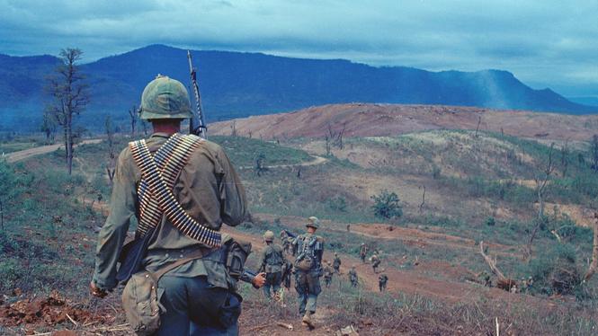 Amerikanska styrkor i Lang Vei, Vietnam 1968.