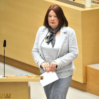 ”Ebba Busch leder ett parti som haft kontinuerliga möten med och besök hos de illegala bosättarna i Israel”, säger Lotta Johnsson Fornarve (V).