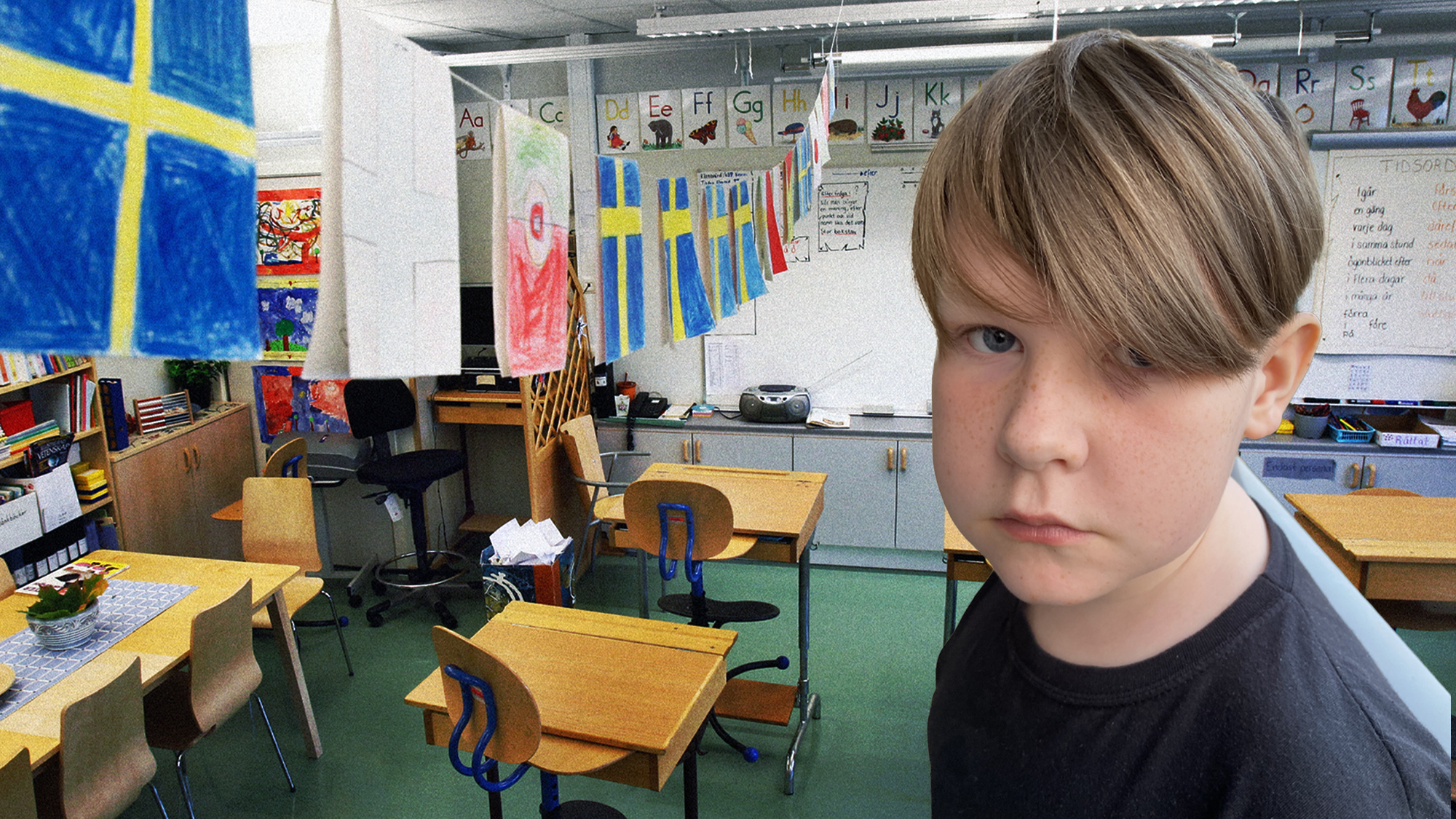 Tioåriga Daniel Forsberg O’ Reilly tycker att skolan har förbättringspotential.
