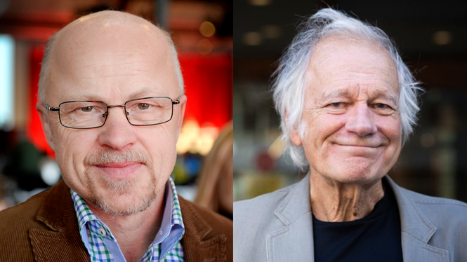 Stig Henriksson (V), fd kommunalråd i Fagersta och Per Sundgren (V), fd kulturborgarråd i Stockholm.