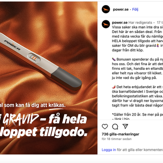 Kampanjen från Power på Instagram.