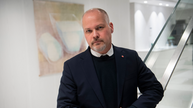 Morgan Johansson, utrikespolitisk talesperson för S. Arkivbild.