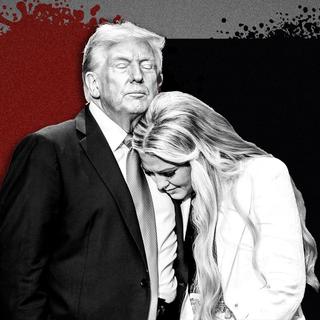 Donald Trump tillsammans med Charlie Kirks hustru Erika Kirk.