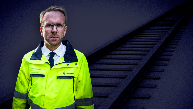 Infrastrukturminister, Andreas Carlson (KD), är inte med på det snabba tåget, menar Henrik Jalalian.