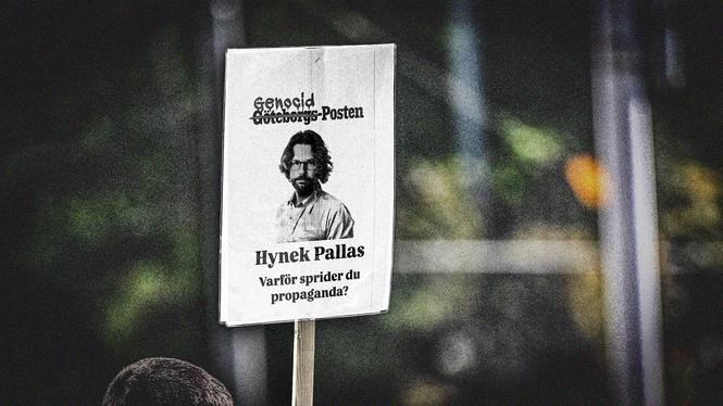 Frilansskribenten Hynek Pallas var en av journalisterna som kritiserades under demonstrationen utanför Bokmässan.