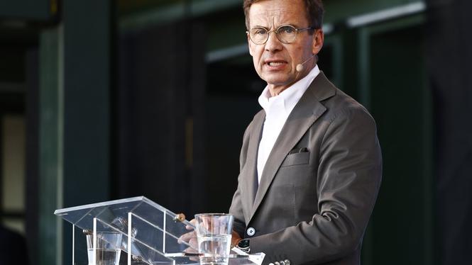 Statsminister Ulf Kristersson på en bild från september. 