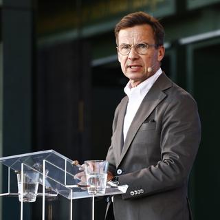 Statsminister Ulf Kristersson på en bild från september. 