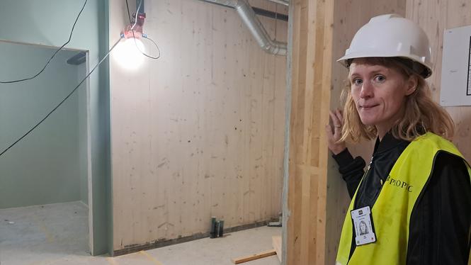 Projektledare Moa Paulin: ”Vi har allt i åtanke när vi bygger; bransäkerhet, klimat, estetiskt uttryck och social hållbarhet.”