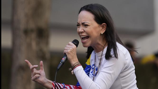 Den venezuelanska oppositionsledaren Maria Corina Machado får Nobels fredspris 2025. 