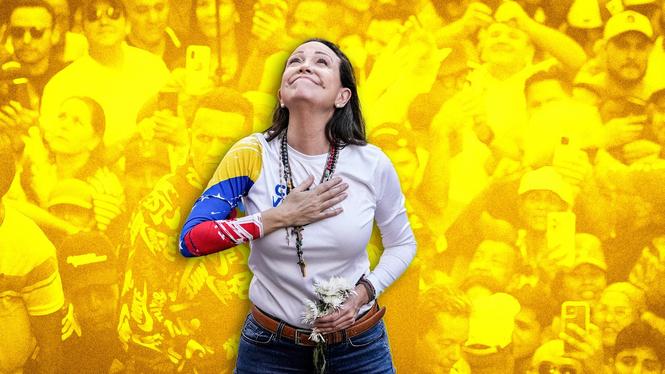 Venezuelanska oppositionsledaren Maria Corina Machado tilldelas Nobels fredspris.