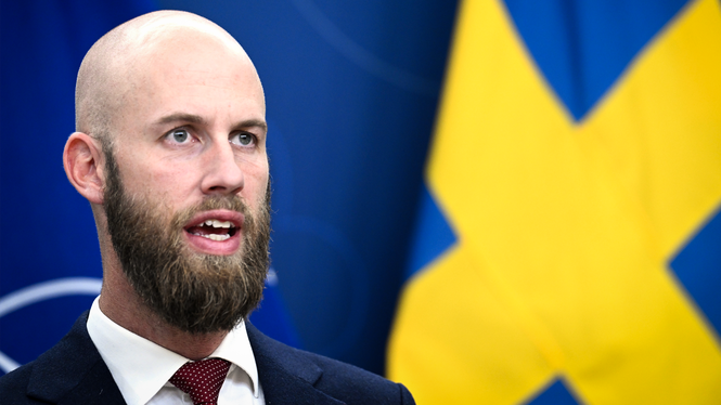 Minister för civilt försvar Carl-Oskar Bohlin (M). 