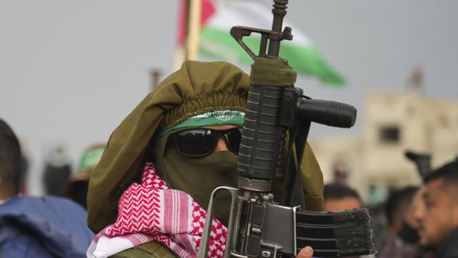 En Hamasmedlem i Gaza. Bilden är från i februari i år och har ingen koppling till händelsen i artikeln.