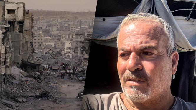 Rasmy El Masri närmar sig Gaza stad. Så här såg det ut den 12 oktober.