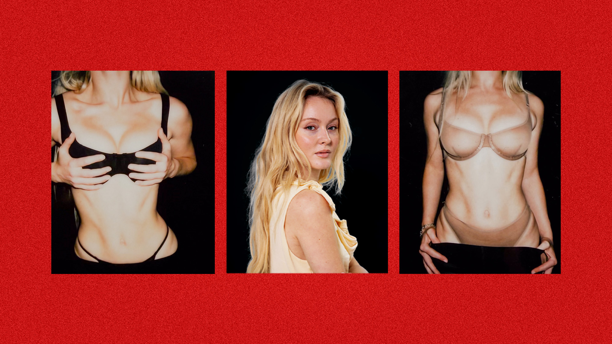 Artisten Zara Larsson har lanserat underklädesmärket Main rose och poserar själv på bilderna.
