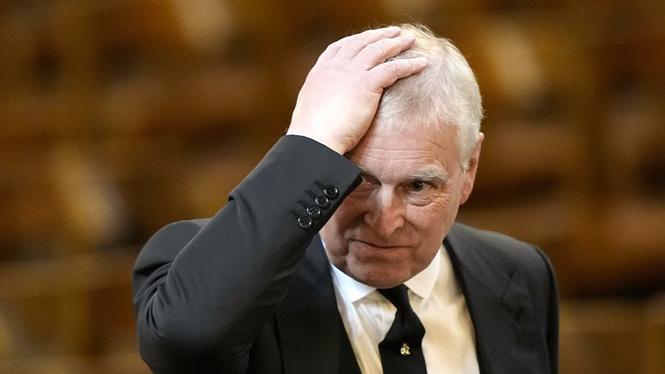 Prince Andrew, här på en begravning i september 2025.