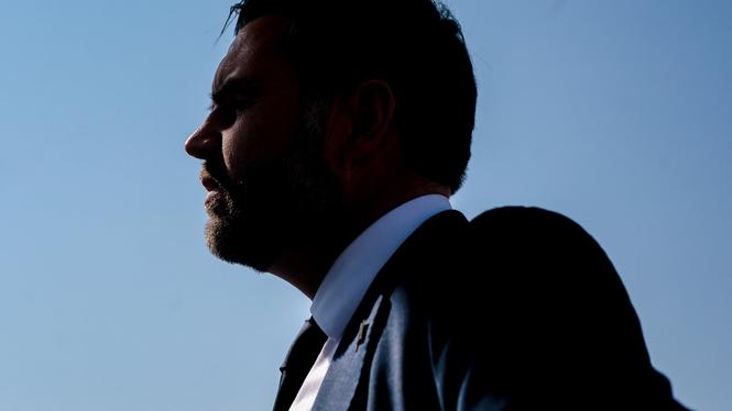 USA:s vicepresident JD Vance i samband med att han lämnade Israel på torsdagen.