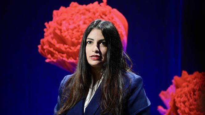 Vänsterpartiets partiledare Nooshi Dadgostar (V).