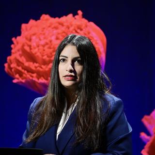 Vänsterpartiets partiledare Nooshi Dadgostar (V).