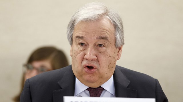FN:s generalsekreterare António Guterres. Bild: Salvatore Di Nolfi/AP/TT.