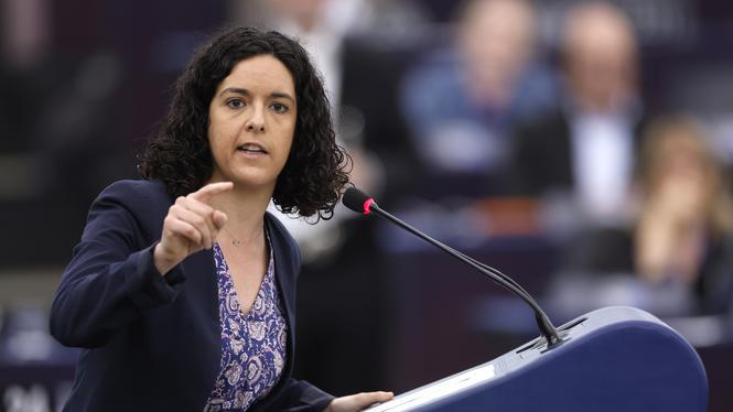 Manon Aubry, gruppledare för den europeiska vänstergruppen.