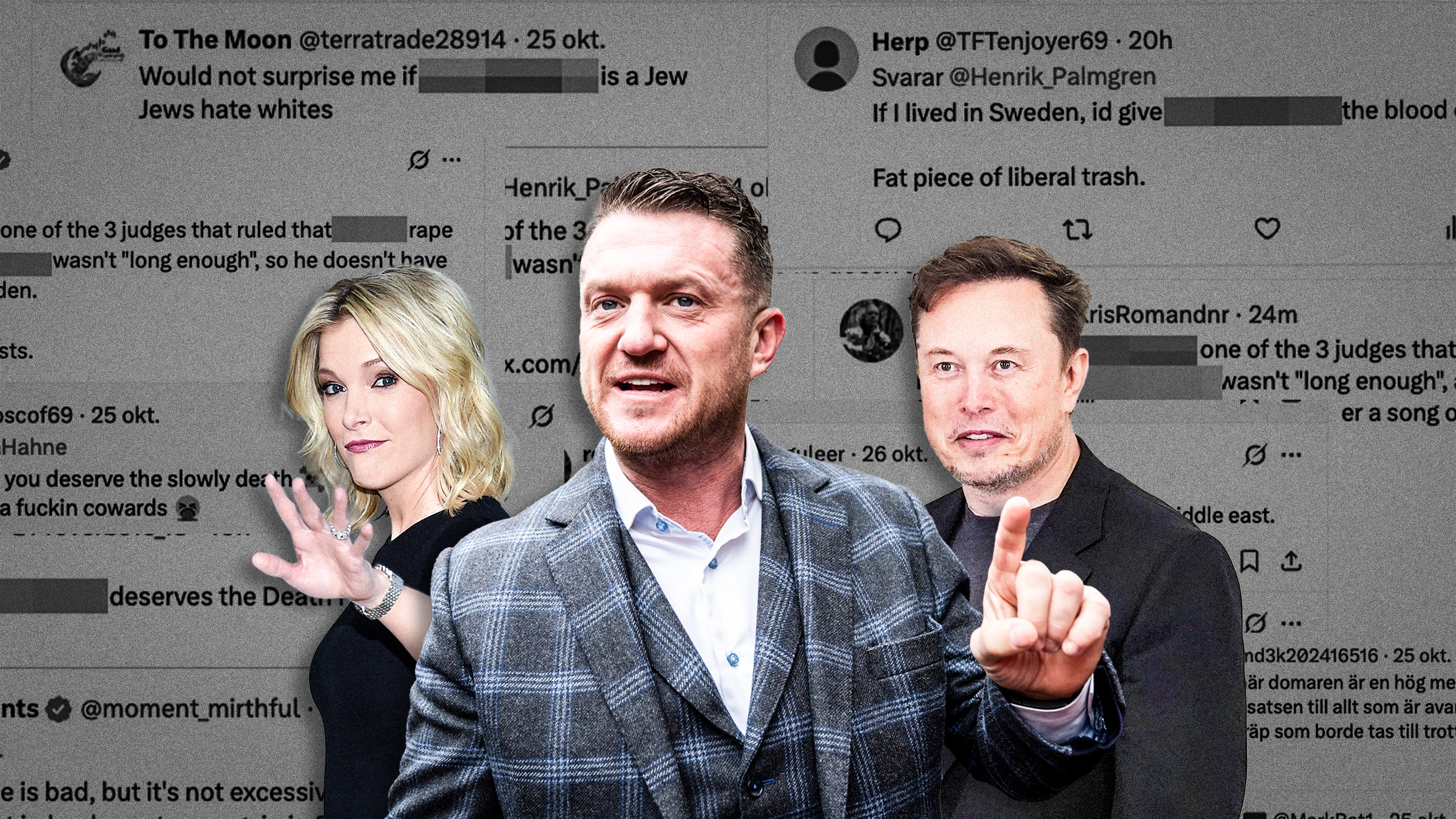Bland de som kritiserat domen finns Tommy Robinson, Elon Musk och Megyn Kelly.