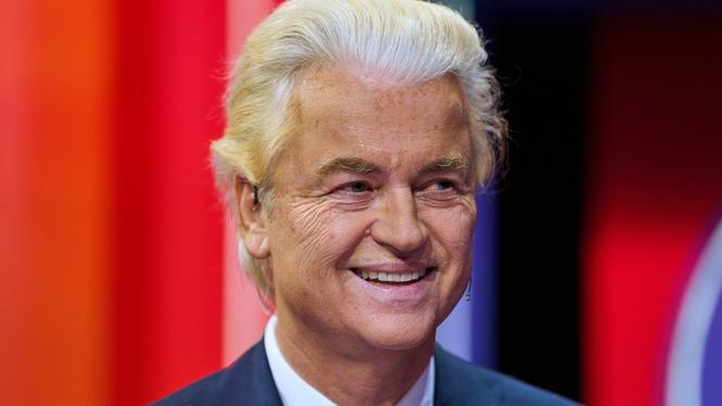 Extremhögerns Geert Wilders från Frihetspartiet PVV.
