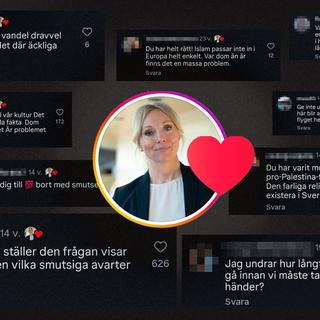SD-toppen Jessica Stegrud har lajkat en rad antidemokratiska kommentarer i sitt egna kommentarsfält på instagram. Islamofobi, antisemitiska konstiparionsteorier och hat får ett hjärta av riksdagsledamoten, gång på gång.