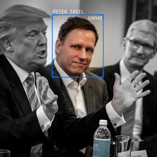 Peter Thiel med Donald Trump under ett möte i Trump tower, 2016.