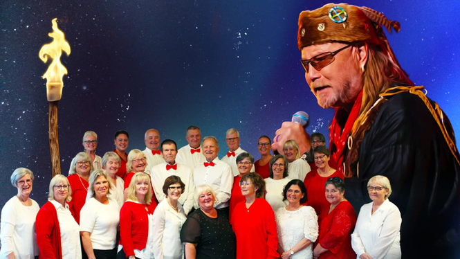 Roger Pontare med kör.