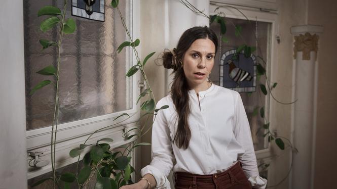 Samanda Ekman leder podden ”Till sängs i kulturen” tillsammans med Malena Ivarsson.