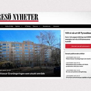 Tidningen Tyresö Nyheter.