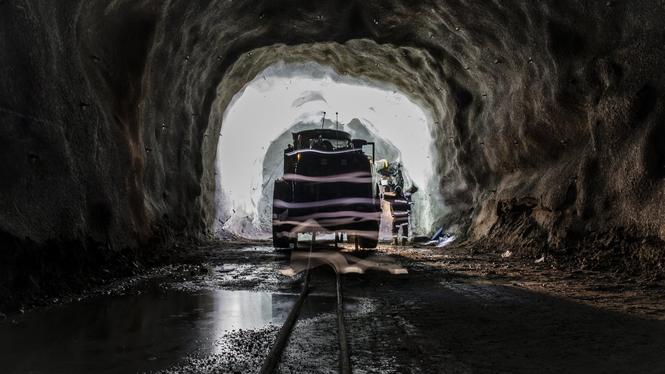 LKAB:s gruva i Malmberget.
 