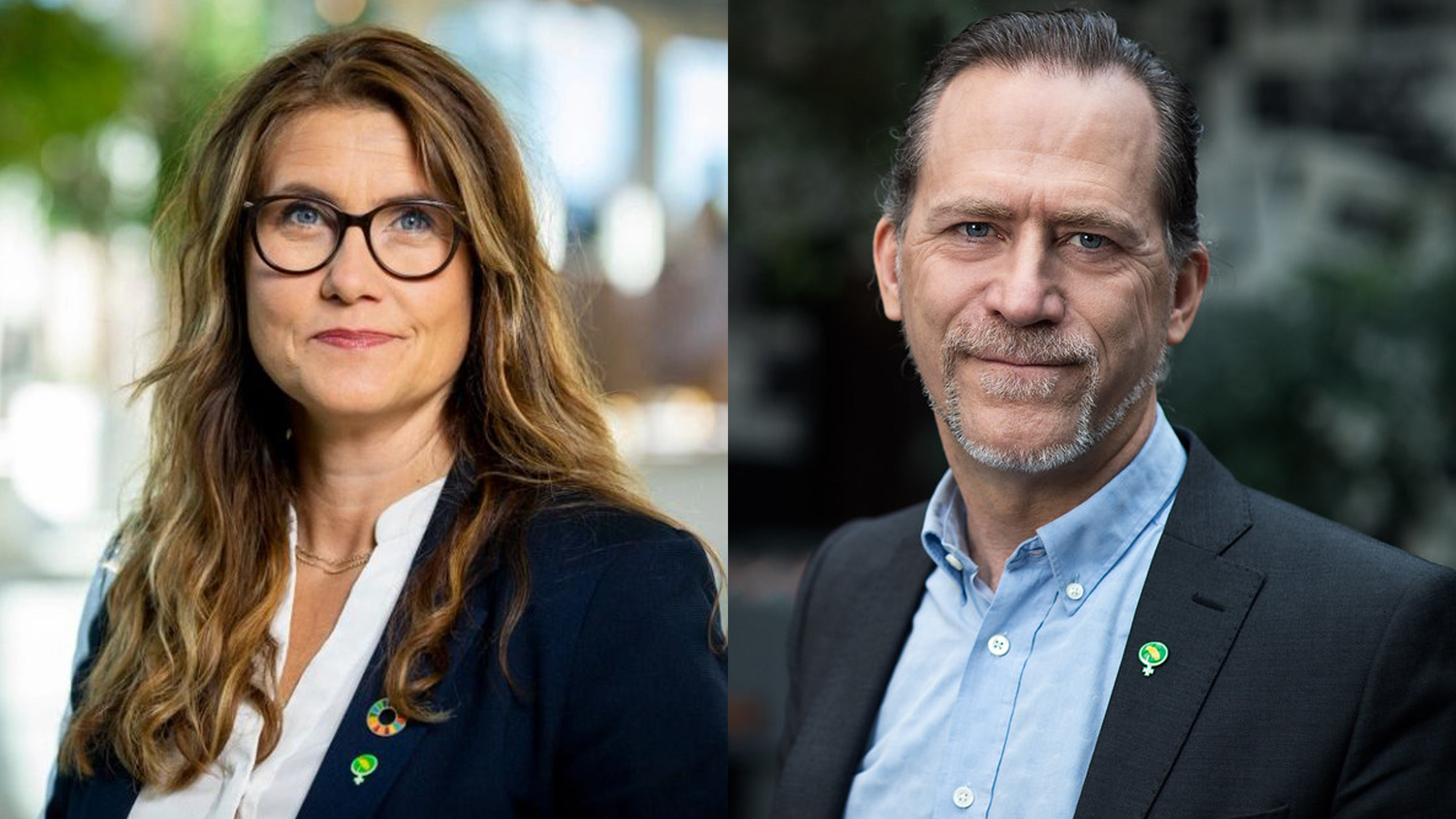 Janine Alm Ericson ( biståndspolitisk talesperson MP) och Daniel Helldén (språkrör MP), uppmanar regeringen att tänka om.