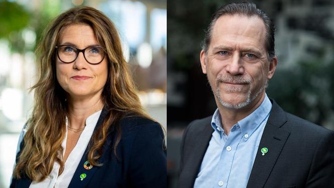 Janine Alm Ericson ( biståndspolitisk talesperson MP) och Daniel Helldén (språkrör MP), uppmanar regeringen att tänka om.
