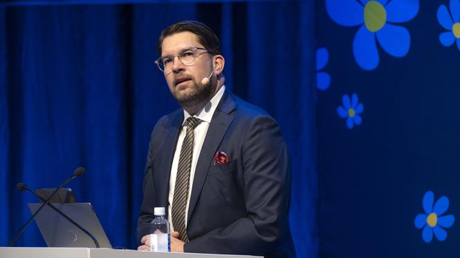 Sverigedemokraternas partiledare Jimmie Åkesson. 