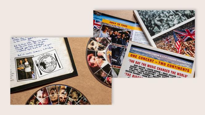 Minnen från jättegalan Live Aid 1985.