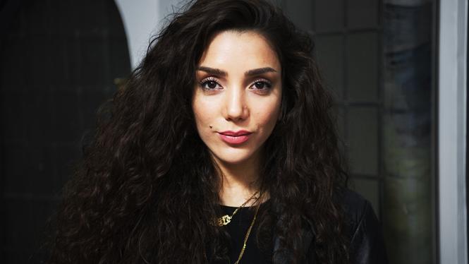 Gina Dirawi, av palestinskt ursprung, leder Melodifestivalen 2026. Arkivbild.