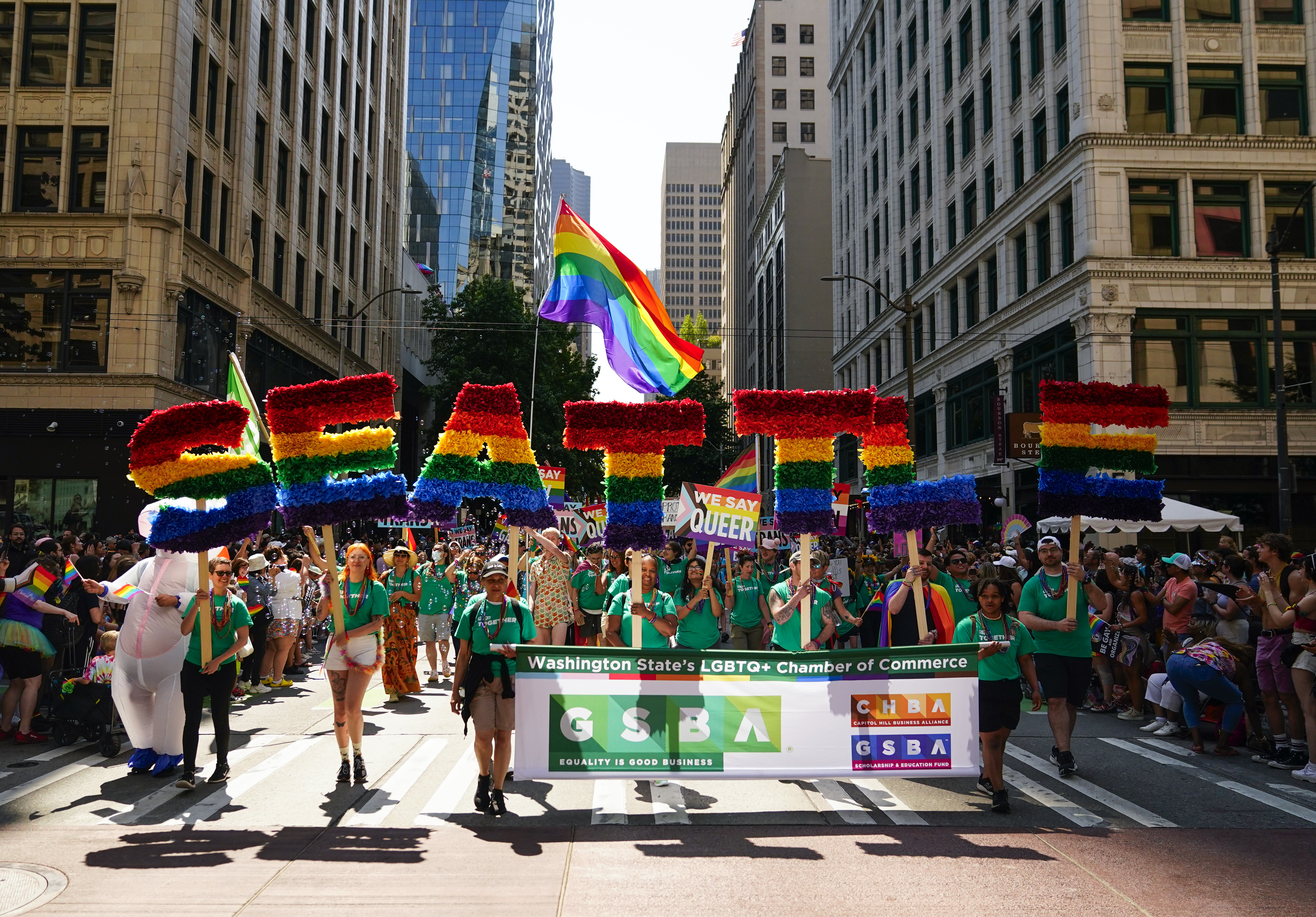 Varje år hålls en Pride-parad i Seattle i USA, en av värdstäderna för VM 2026.