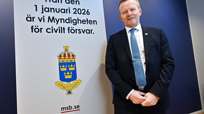 Generaldirektören Mikael Frisell i samband med att Myndigheten för samhällsskydd och beredskap (MSB) vid årsskiftet bytte namn till Myndigheten för civilt försvar.