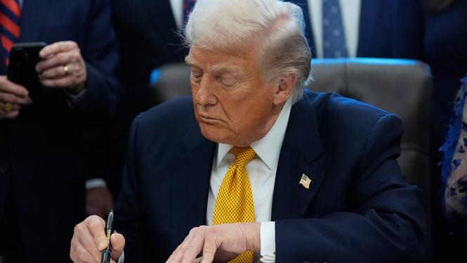 USA:s president Donald Trump, fotograferad i Vita huset förra veckan. 