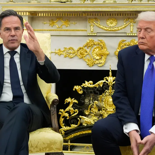 Donald Trump vid ett möte med Natos generalsekreterare Mark Rutte i Vita huset i höstas.