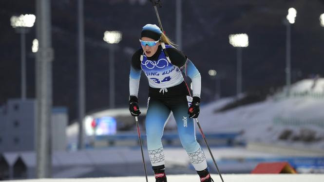 Olympiern Ukaleq Astri Slettemark, här under OS i Peking 2022.